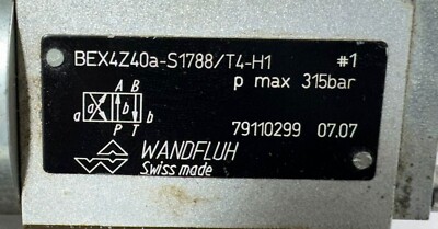 WANDFLUH BEX4Z40a-S1788/T4-H1 Solenoid Valve With Block D25121-EX