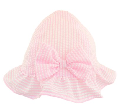 Baby Sonnenhut mit Schleife Mädchen Sommer Baumwolle Bucket Cap Rüschen breite Krempe 0-18 Monate