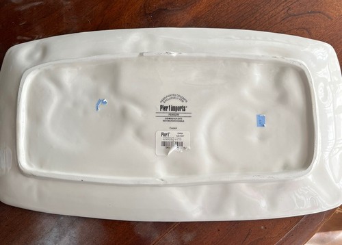 Pier 1 Imports Penguins Ceramic Christmas Serving Tray Platter Hand Painted EUC - Picture 4 of 5