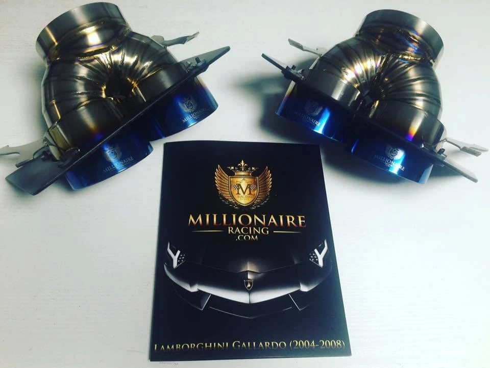 LAMBORGHINI GALLARDO TITANIUM QUAD RACING EXHAUST TIPS by Millionaire Racing! - Image 3 of 4