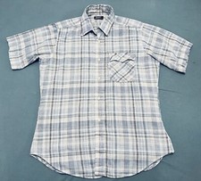 LEVIS BLUE TAB VINTAGE Plaid 70  s 80's Button Up Shirt Size L Large