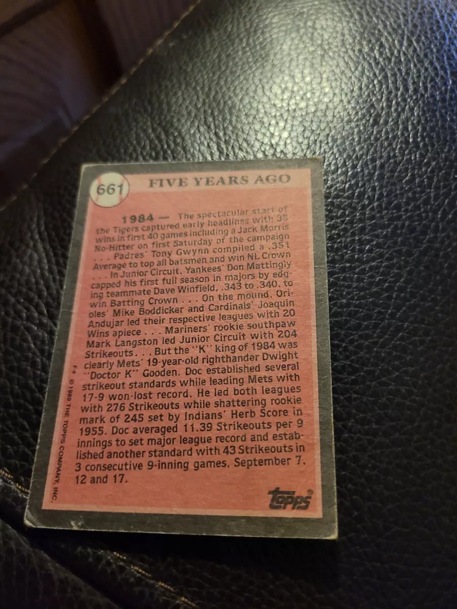 Card Back Q&A: Dwight Gooden Talks Pitching Perfect Game, Rewriting Record Books, Playing Nintendo All Day