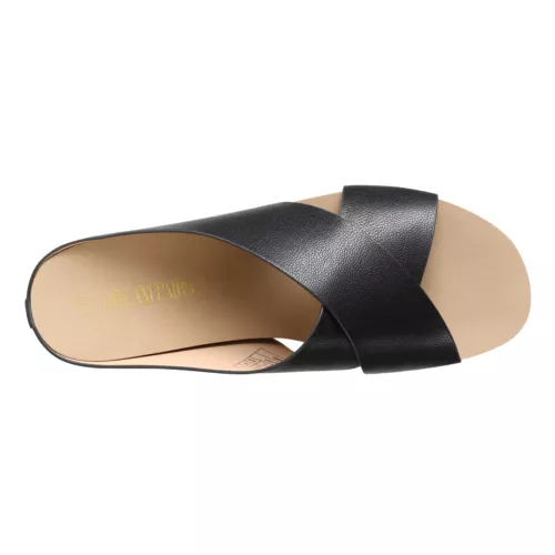 Women Casual Platform Criss Cross Flat Sandals Open Toe Slip On Slide Sandals - Picture 9 of 21