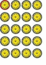 24 Stone Roses rice paper cake toppers