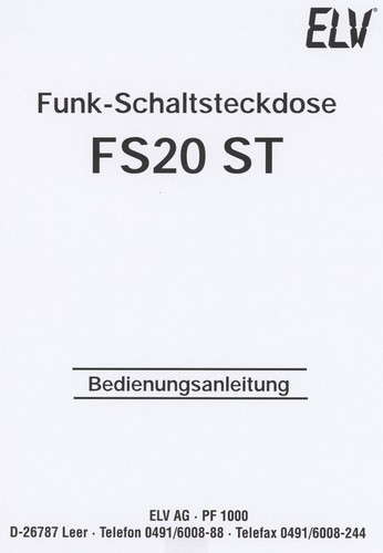 Funkschalter FS20 ST-3 von ELV - Bild 3 von 3