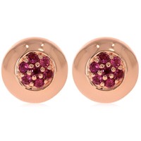 Xen Ohrstecker Mit Rhodolith Ca. 0,31 Ct. RosèVergoldet