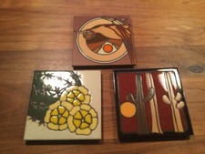 Konvolut 3   Fliesen handgefertigt/J Hearn Bisbee/Arizona / Indigen/Vintage