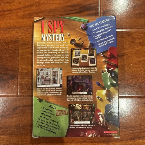 BRAND NEW I Spy Mystery PC Mac CD w/Case Manual Box NIB FREE SHIPPING - Picture 2 of 2