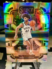 2023-24 Andre Jackson Jr. Panini Select Concourse Silver Prizm Rookie Card #98. rookie card picture