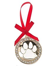 Pet Friends Goldtone Dog Paw Ornament 2