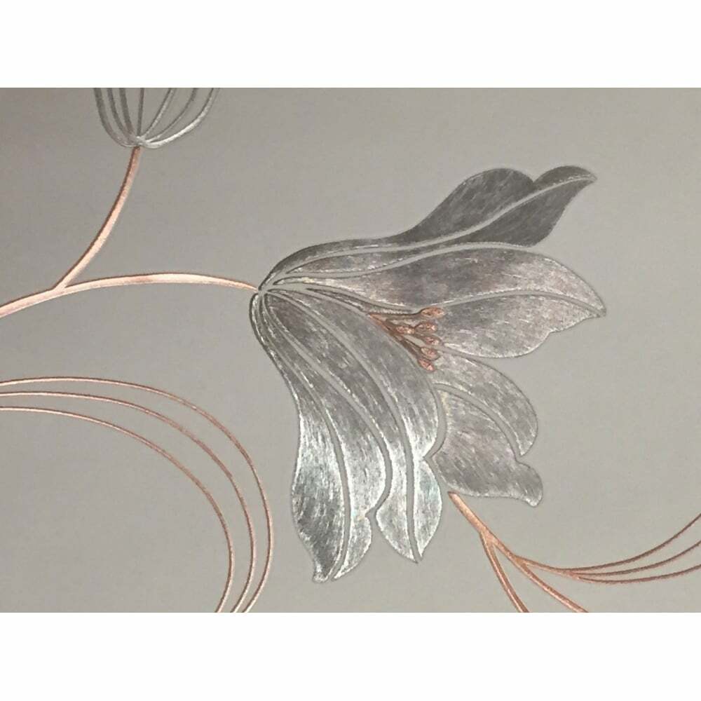 Muriva Amelia Stone Rose Gold Floral Flowers Metallic Butterfly