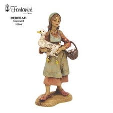 Fontanini DEBORAH 4.75  Figurine Goose Girl 5  Scale Nativity 52584 Italy 1983