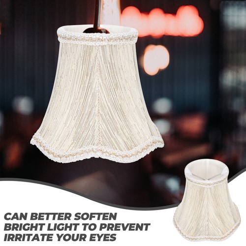 Wavy Fabric Lampshade Linen Lampshades for Table Pleated Small Vintage - Picture 10 of 12