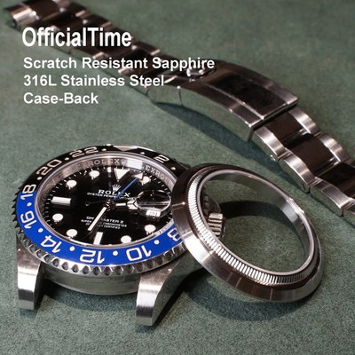 OfficialTime Transparent Case-Back for Rolex GMT-Master II #116710 & #126710