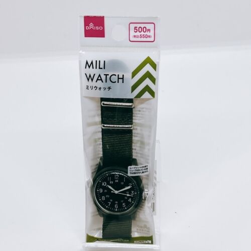 Reloj Militar Daiso Movimiento Hattori Oliva Caqui Verde Reloj Mili Japonés - Imagen 7 de 7