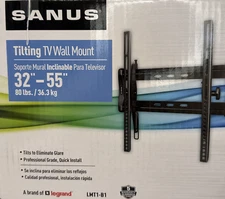 Sanus Tilting TV Mount Universal 32 to 55 inch TV Wall Mount Low Profile New