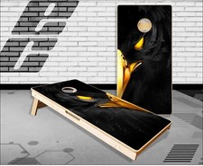 Black Eagle Eyes Cornhole Boards Bean Bag Toss Game