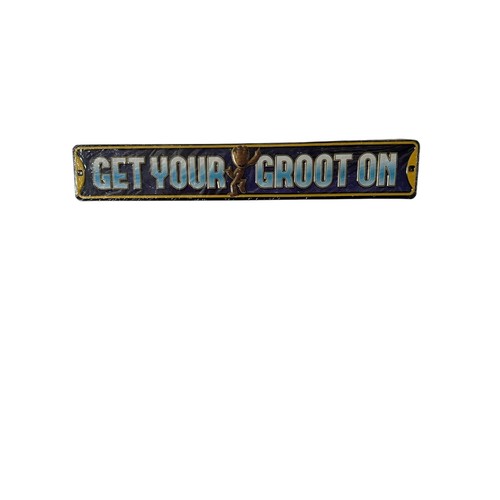 METAL SIGN Marvel Guardians Of The Galaxy Get Your Groot On 20" Long - Picture 3 of 4