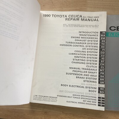 1990 Toyota Celica All-Trac/4WD Repair Manual~OEM RM176U~ W
