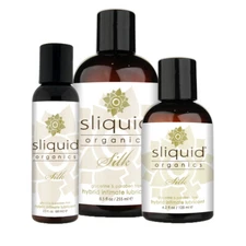Sliquid Organics Silk Aloe & Silicone Based Hybrid Lubricant - Choose Size