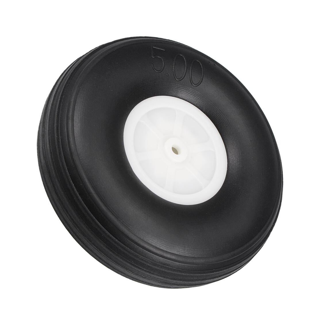 2 x Tire and Wheel Sets for RC Car Airplane,PU Sponge Tire with Plastic Hub 5"