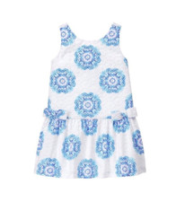 NWT JANIE  JACK GIRLS EMBROIDERED EYELET PARTY DRESS COTTON EASTER 3-6 M