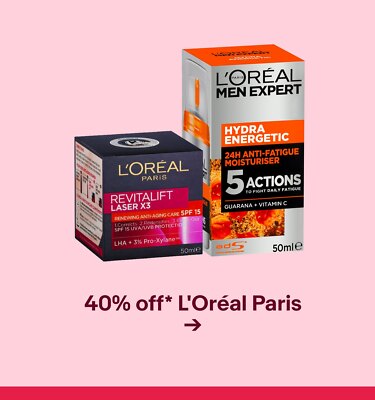 40% off* L'Oréal Paris
