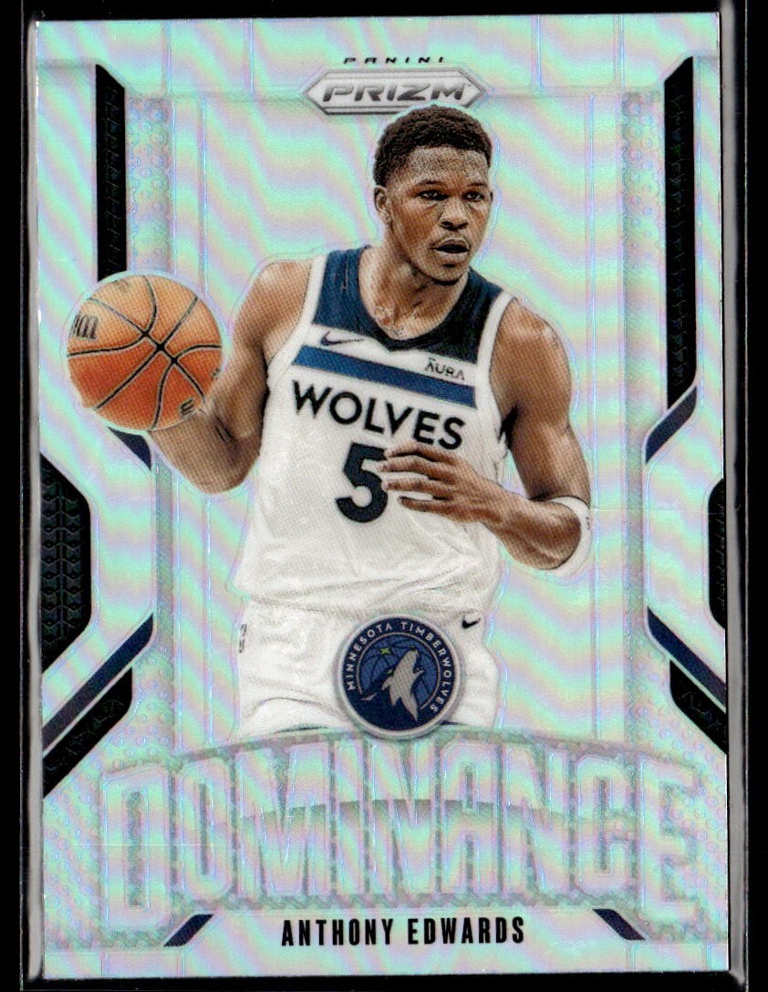 2024-25 Panini Prizm Anthony Edwards Silver Prizm Dominance #9