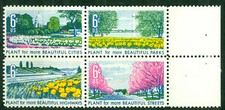 U.S. 1969, Flowers Trees Azalea Tulip Daffodil Apple, Beautification, MNH 2164