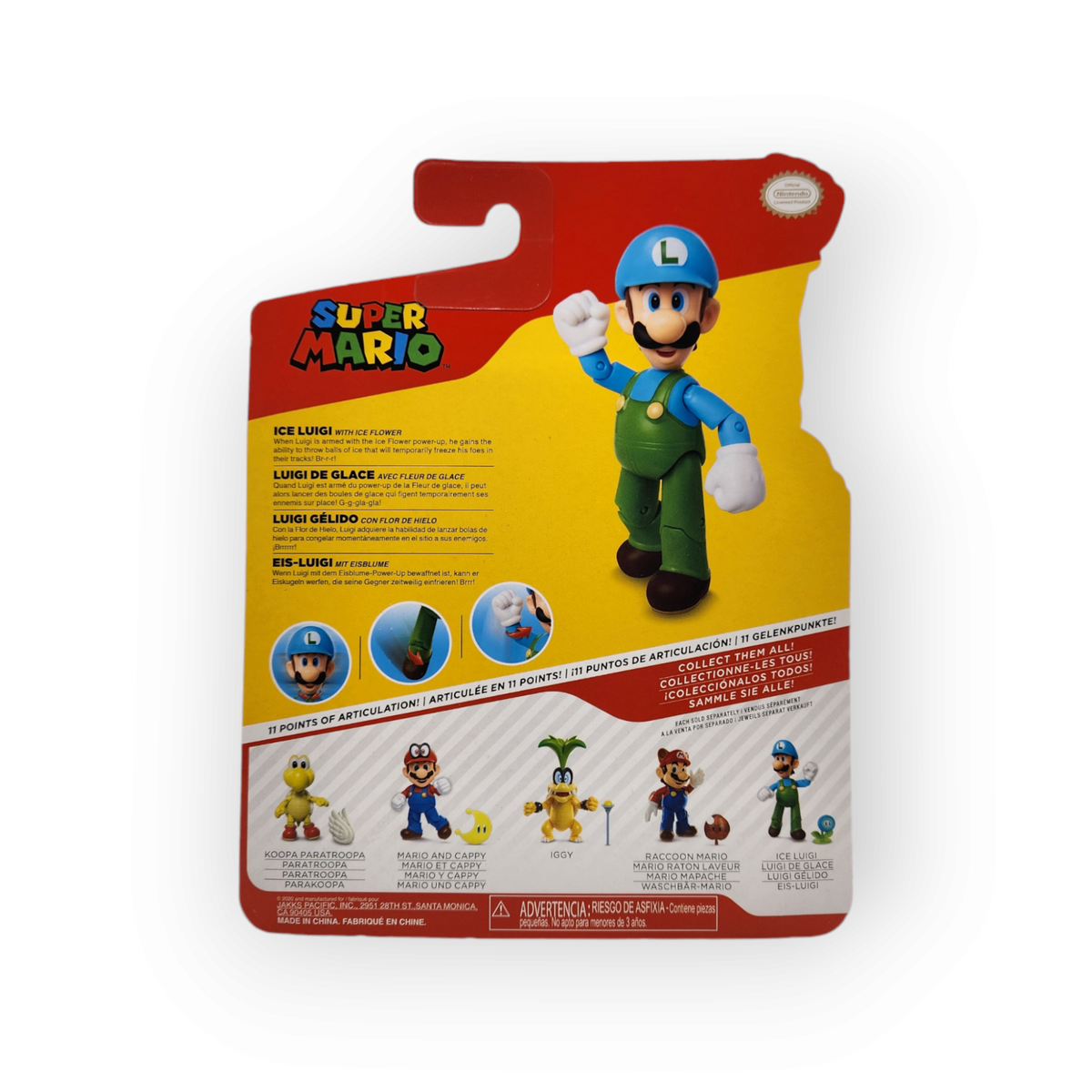Ice Luigi World of Nintendo Super Mario Jakks Pacific 4