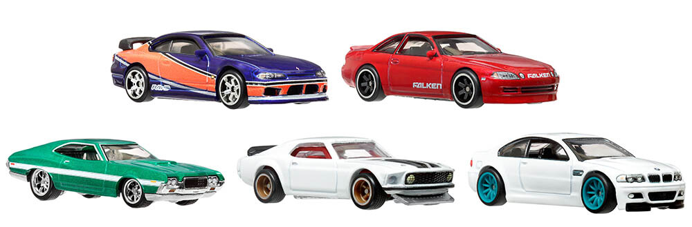 Fast & Furious Set 5 Modellautos 2024 Premium 1:64 Hot Wheels