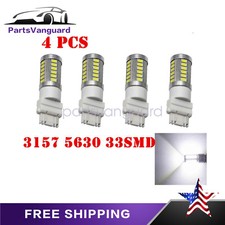 4pc White 3157 3457 3057 Signal 33SMD Backup reverse Tail Turn LED Light Bulbs