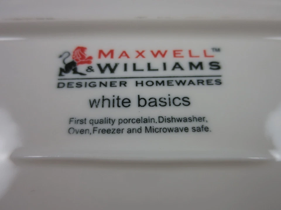 Maxwell Williams White Basics Cirque 2 прямоугольные тарелки для сэндвичей подносы ребра 13 дюймов - Изображение 4 из 4