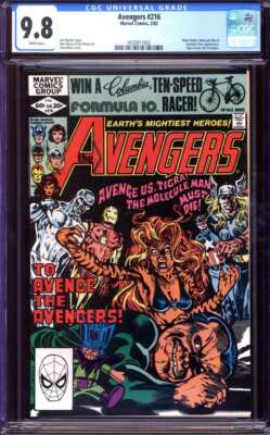 AVENGERS #216 CGC 9.8 WHITE PAGES // ALAN WEISS COVER MARVEL COMICS 1982