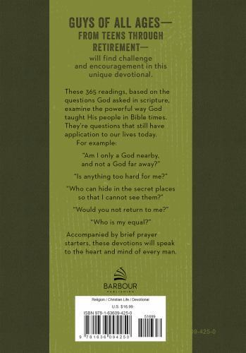 Daily Devotions for Guys : 365 Meditations on the Questions of the Bible by ...