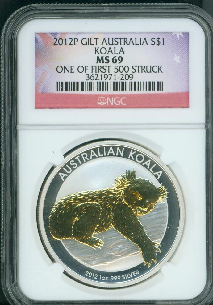 2012年 オーストラリア クーカバラ銀貨 MS69 2012年 オーストラリア クーカバラ銀貨 MS69 Australian Koala MS 69