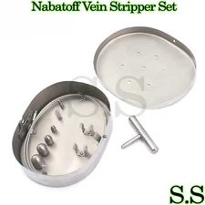 NABATOFF Vein Stripper Complete Set Medical Surgical Instruments German Grade