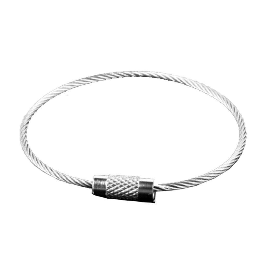 Heavy Duty Tag Keepers Metal Wire Keychain Wire Rope Keychain eBay