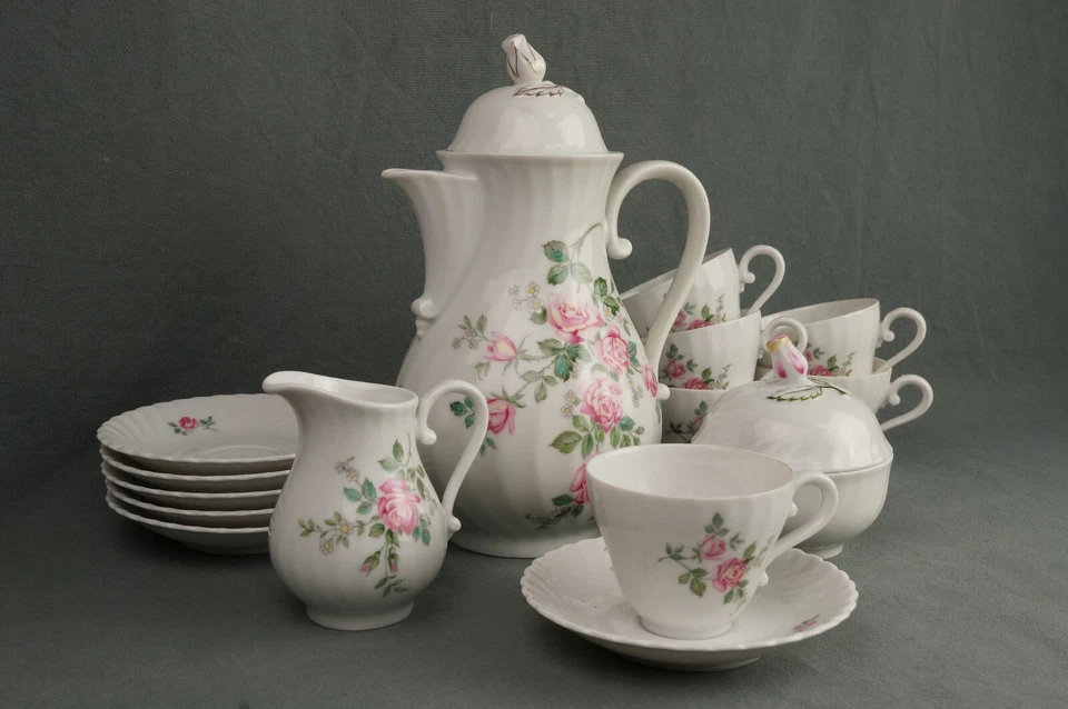 AK KAISER DOROTHEA schönes altes Mokkaservice 6P 15tlg - Bild 2 von 4