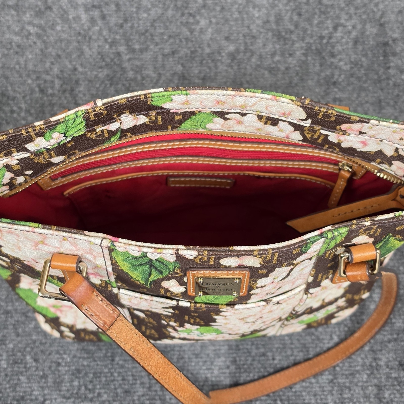 Dooney & Bourke Hydrangeas Monogram Shoulder Bag - image 9