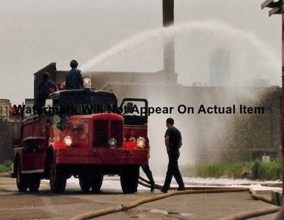 FWD Chicago IL Fire Truck 633 Action Shot Photograph Print 8.5x11''