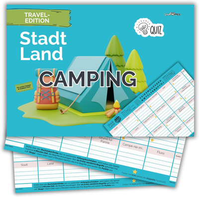 Stadt Land Camping by Snapmee - Spiel + Geschenk Für Camper & Wohnmobil Fans - C