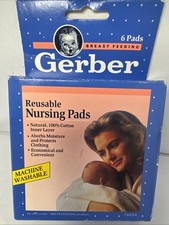 VTG 1992 Machine Washable Gerber Baby Nursing Pads Breastfeeding New Sealed Prop