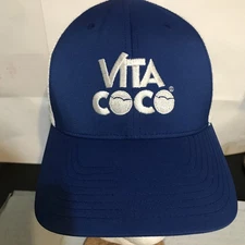 VITA  COCO  Embroidered Juice  Trucker’s Hat SnapBack OSFA Blue & White