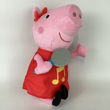 Peppa Pig Oink Along Songs Plush Stuffed Animal Music Note Microphone Hasbro