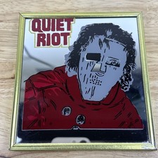 Quiet Riot Carnival Mirror Glass 1980&rsquo;s 5.5&rdquo; X 5.75&rdquo; Framed VTG
