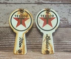 Vintage Texaco Gas Station Mens & Ladies Restroom Porcelain Key Holder Sign Set