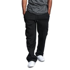 Men's Cargo Sweat Pants Joggers Heavy Weight Fleece Leisure Casual Sport
