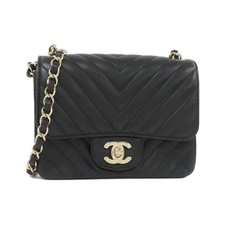 Chanel Lambskin Shoulder Bag Women Black One Size 591741