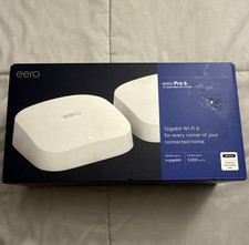 eero Pro 6 Tri-Band Wi  Fi 6 Mesh Router System 2-Pack Gigabit White Original Box